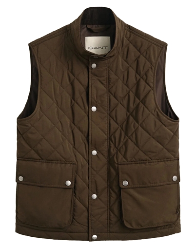 Gant - Quilted Vest -  Black Brown